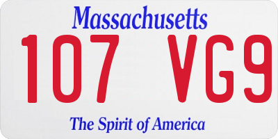 MA license plate 107VG9