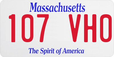 MA license plate 107VH0