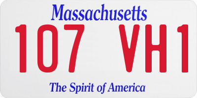 MA license plate 107VH1