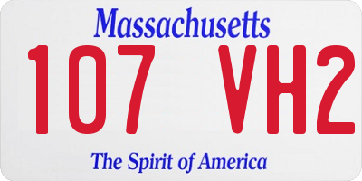 MA license plate 107VH2
