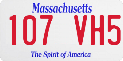 MA license plate 107VH5