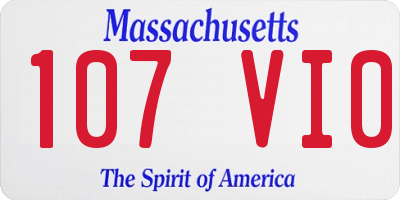 MA license plate 107VI0
