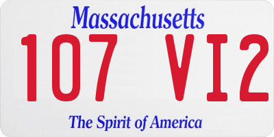 MA license plate 107VI2