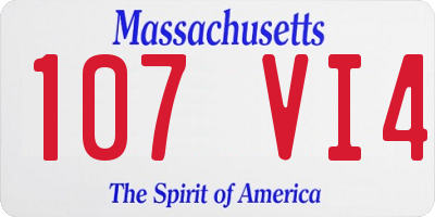 MA license plate 107VI4
