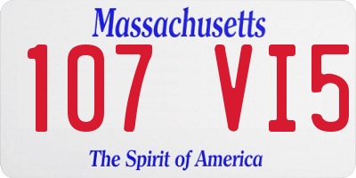 MA license plate 107VI5