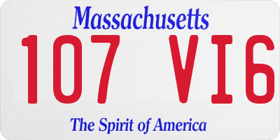 MA license plate 107VI6
