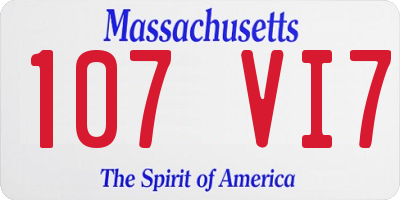 MA license plate 107VI7