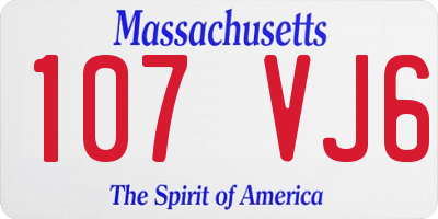 MA license plate 107VJ6