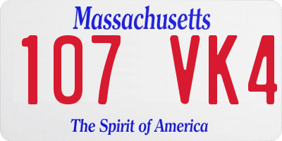 MA license plate 107VK4