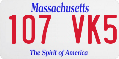 MA license plate 107VK5