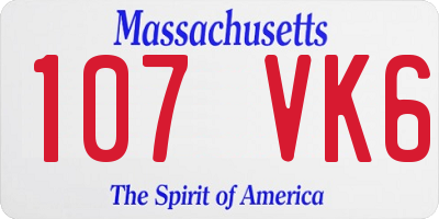 MA license plate 107VK6