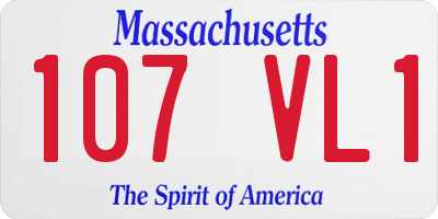 MA license plate 107VL1