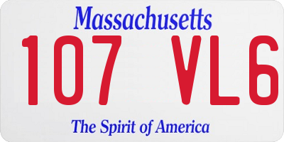 MA license plate 107VL6