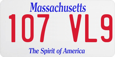 MA license plate 107VL9