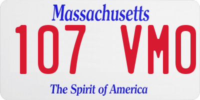 MA license plate 107VM0