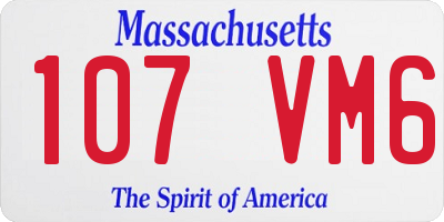 MA license plate 107VM6