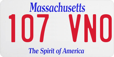 MA license plate 107VN0
