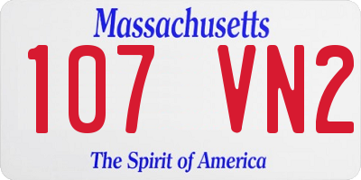 MA license plate 107VN2