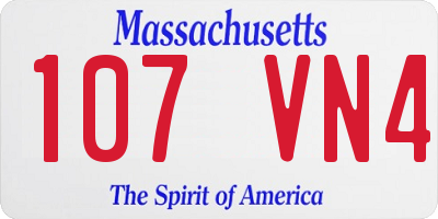 MA license plate 107VN4