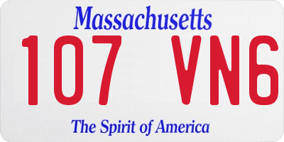 MA license plate 107VN6