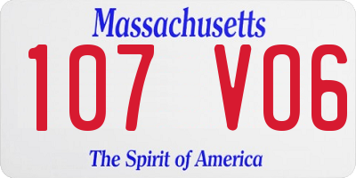MA license plate 107VO6