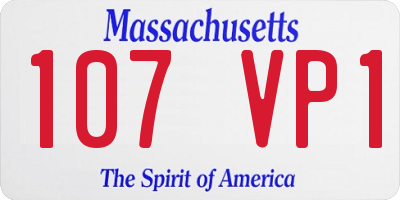 MA license plate 107VP1