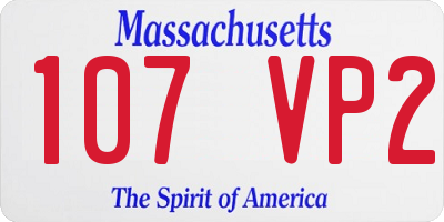 MA license plate 107VP2