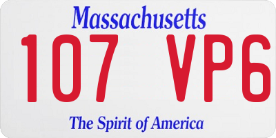 MA license plate 107VP6