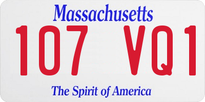 MA license plate 107VQ1