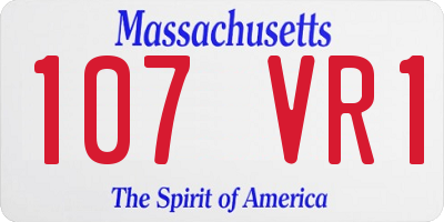 MA license plate 107VR1