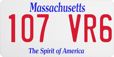 MA license plate 107VR6