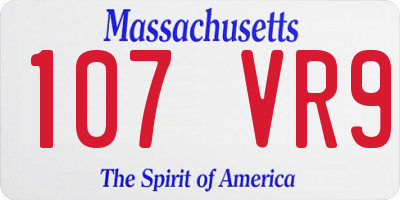 MA license plate 107VR9