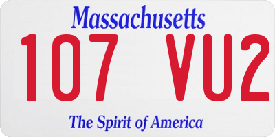 MA license plate 107VU2