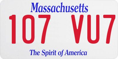 MA license plate 107VU7
