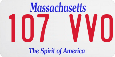 MA license plate 107VV0