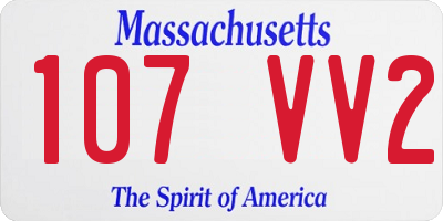 MA license plate 107VV2