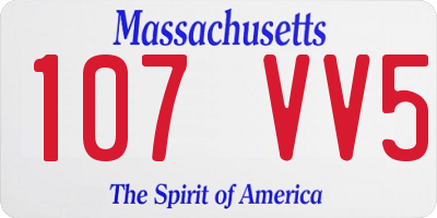 MA license plate 107VV5