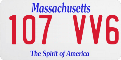 MA license plate 107VV6