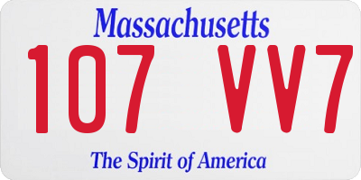 MA license plate 107VV7