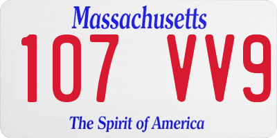 MA license plate 107VV9