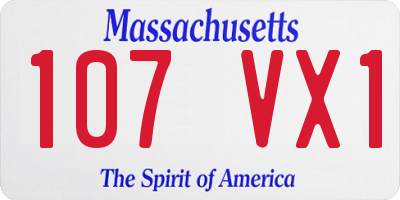 MA license plate 107VX1