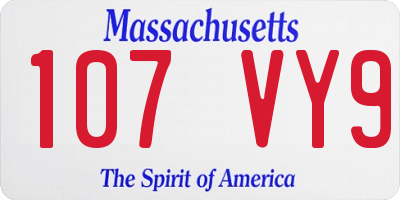 MA license plate 107VY9