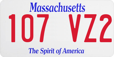 MA license plate 107VZ2