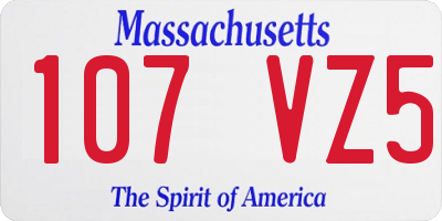 MA license plate 107VZ5