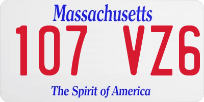MA license plate 107VZ6
