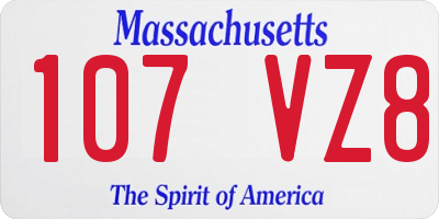 MA license plate 107VZ8