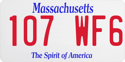 MA license plate 107WF6