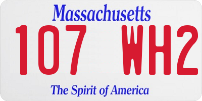 MA license plate 107WH2