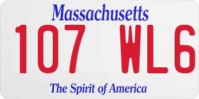 MA license plate 107WL6