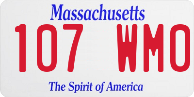 MA license plate 107WM0